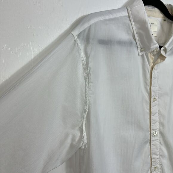 Billy Reid Standard Classic White Casual Button-Down Shirt Size XL - Picture 4 of 11